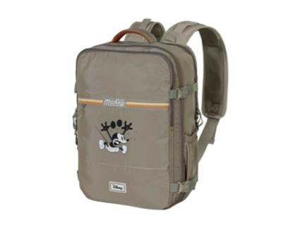 Mochila Disney Mickey Mouse Face de Viagem Mercury Grande 47x23x33cm, Multicolorido