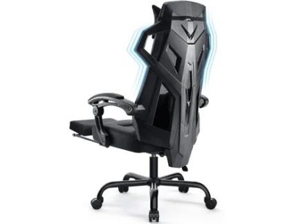 Cadeira GTPLAYER Ergonômica de Escritório, Cadeira de Escritório Gaming, Preto