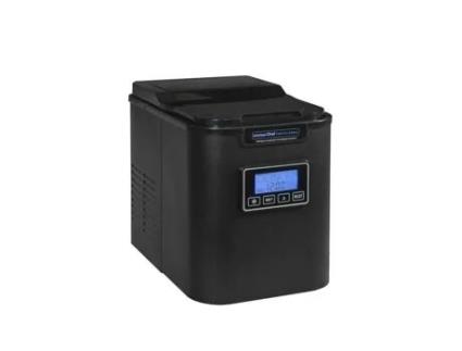 Máquina de Fazer Gelo Kitchenchef Yt-E-005Cb1 Preto 140W 3 Tamanhos de Cubos de Gelo Suporte para Filtro Tela Lcd