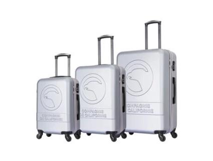 Conjunto de 3 Malas de Rodinhas Prateadas Cc-T243 Silver COMPAGNIE DE CALIFORNIE