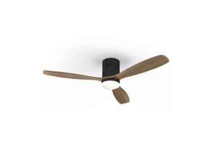 Ventilador SIROCO DC preto marrom LED integrado 132 cm SCHULLER