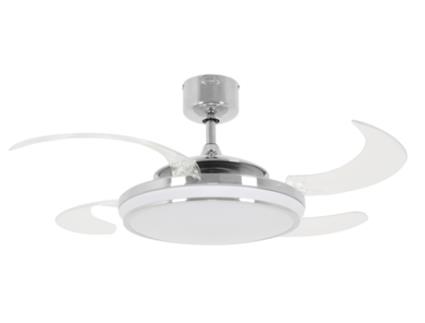 FANAWAY Evo1 48In 4Blade Ac Fan/Lt Led Chr 3Sp-Rc