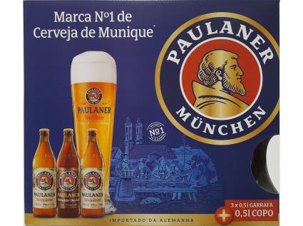 Cerveja Estrangeira Paulaner Pack 3x0.50l+copo