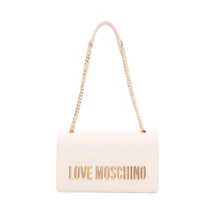 Love Moschino BOLSO GRS CON CADENA, Blanco - Ref.