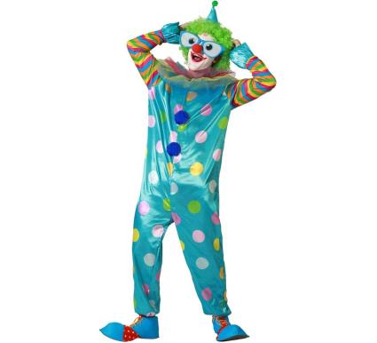 Fato de palhaço multicolorido para homem