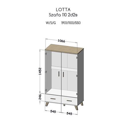 Cama Meble Guarda-roupa Lotta 2d2d