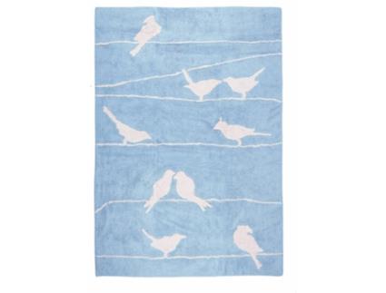 Tapete ARATEXTIL Palomas (Algodão - Azul - 120x160cm)