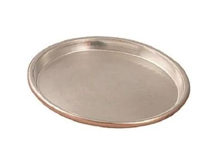 Bandeja de Cobre Estanhado Tonda VIGOR BLINKY 94080 Borda 3 Cm Diâmetro 50 Cm