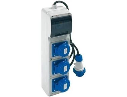 Quadro Acs Portátil ROSI 2260 Cinza/Azul 3 Tomadas 16A 2Pe Ip67