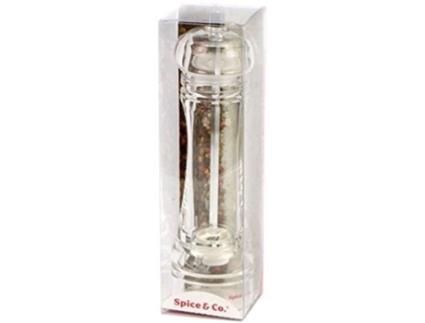 BISETTI Spice Co. Moinho Universal de Pimenta/Sal Acrílico Transparente 6X 6X 21Cm 1271