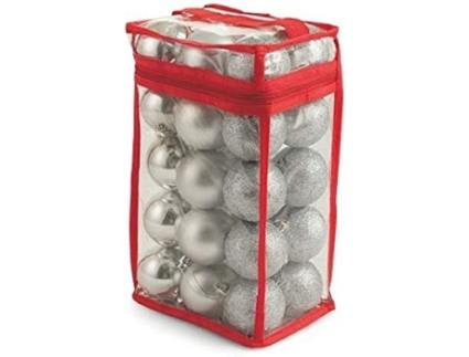 Conjunto de 30 Bolas 6 Cm GALILEO CASA Bolsa Pvc Prata Aço Tamanho Único