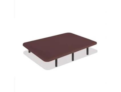 Base Estofada Tecido 3D Antiderrapante, Estrutura 30X40 Mm, Cor Cizento, Inclui Pernas Metálicas De 25Cm200 X 200 Cm (Dúo) DREAMNITE