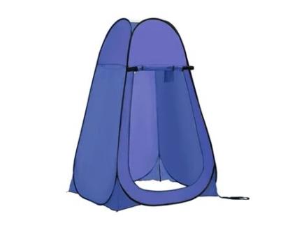 Tenda de acampamento banheiro banheiro chuveiro vestiário à prova d'água acampamento pop-up destacável azul GE