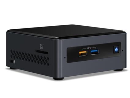 Barebone Boxed nuc Kit, Nuc7pjyhn -  Pentium Silver J5005 (4m Cache, up to 2.80 Ghz), Admite Drive 2.5 e Ddr4-2400 1.2v So-dimm + Cabo Alimenta??o Schuko Para iec c5, 1,80m