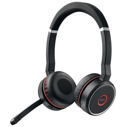 JABRA - Evolve 75 MS Stereo - Auscultadores - no Ouvido - Bluetooth - SEM Fios - Cancelamento de Ruído Activo - USB - com Suporte de Carregamento Evolve 75 MS Stereo - Auscultadores - no Ouvido - Bluetooth - SEM Fios - Cancelamento de Ruído Activo - USB - com Suporte de Carregamento