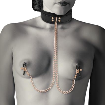 COLLAR WITH NIPPLES CLAMPS