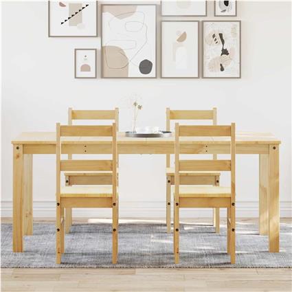 vidaXL 5 pcs conjunto de jantar Panama madeira pinho maciça