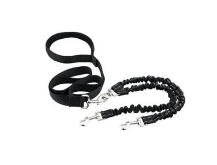 Trela Elástica Dupla Leeko para 2 Cães Anti-Emaranhado Nylon Reflexivo Anti-Choque para Caminhadas Caminhadas Caminhadas YONALA