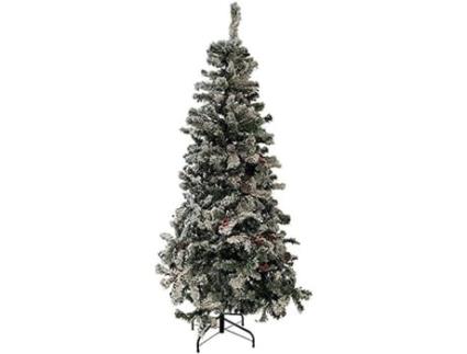 Árvore de Natal Nevada com Pinhas e Bagas 748 Ramos H.210 Cm Sestriere GALILEO CASA