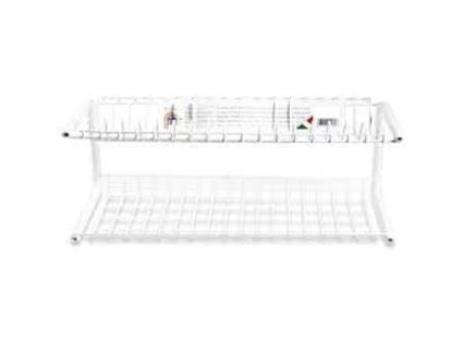 Escorredor de Pratos Plástico Econômico 2/P FILTEX Prata Simples