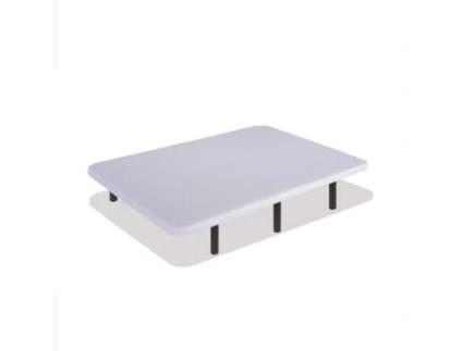 Base Estofada Tecido 3D Antiderrapante, Estrutura 30X40 Mm, Cor Branco, Inclui Pernas Metálicas De 25Cm 160X200 Cm DREAMNITE