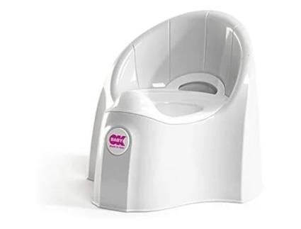 OKBABY Pasha Penico Infantil Assento Anatômico e Recipiente Removível Branco