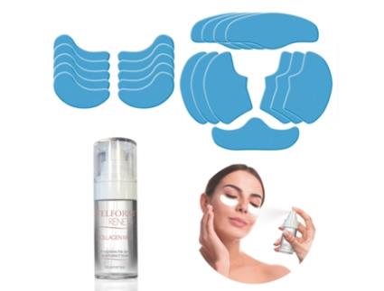 Renew adesivos solúveis de ácido hialurónico e colagénio, rosto e pescoço. Refirma, melhora a elasticidade, reduz as rugas. Efeito lifting VELFORM