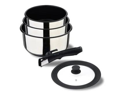 Conjunto de Tachos BERGNER Click & Cook (Aço inoxidável - 2,2 L)