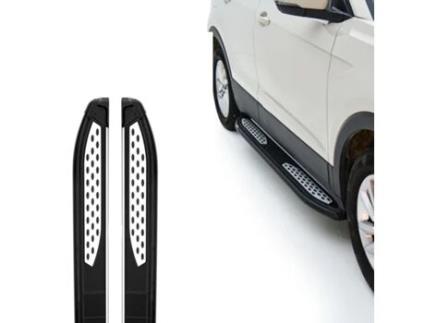 TURTLE Degrau Lateral Plus Volkswagen Tiguan Allspace Ad/Bw 2018 2019 2020 2021 2022 2023 2024 Suv Preto