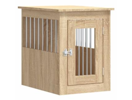 VIDAXL Jaula para Cão em madeira de engenharia carvalho Sonoma 45x62x59 cm
