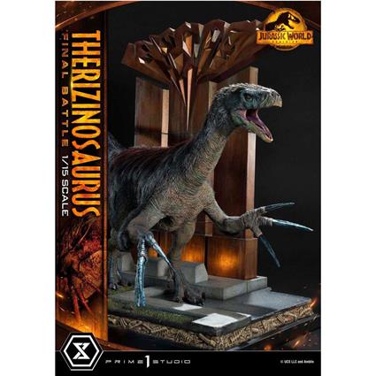 Prime 1 Studio Figura Jurassic World: Dominion Legacy Museum Collection 1/15 Therizinosaurus Versão Bónus Batalha Final 55 Cm