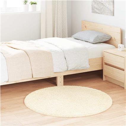 vidaXL Tapete shaggy de pelo alto 100x100 cm poliéster creme