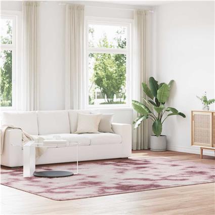vidaXL Tapete shaggy de pelo alto 240x340 cm poliéster rosa empoeirado