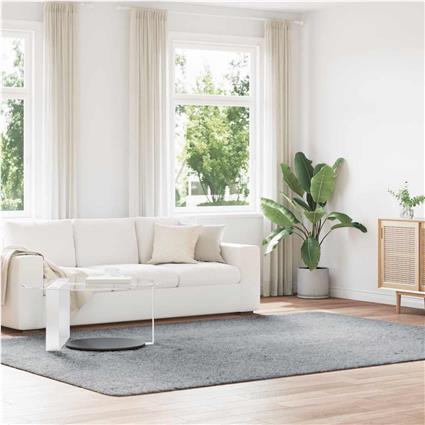 vidaXL Tapete shaggy de pelo alto 240x340cm cinzento prateado