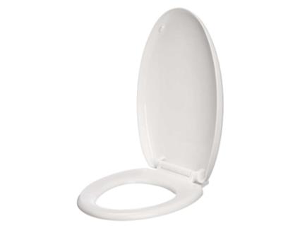 Assento de sanita universal branco com O-ring, fácil de limpar