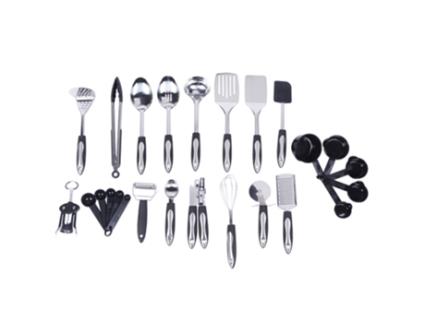 Conjunto de Ferramentas de Cozinha, Espátula, Abridor e Utensílios Variados