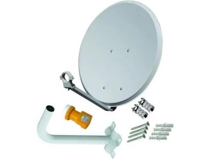 Kit Antena Parabólica Televes 60 cm Ferro com Suporte de Parede TECNOVOZ