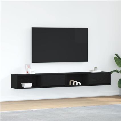 vidaXL Móveis de TV 2pcs 100x31x25,5cm deriv. madeira carvalho preto
