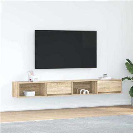 vidaXL Móveis de TV 2pcs 100x31x25,5cm deriv. madeira carvalho sonoma