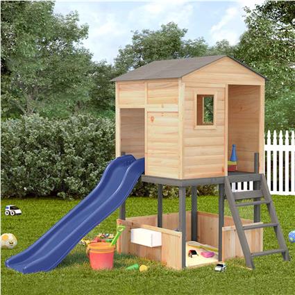 vidaXL Conjunto de brincar para exterior madeira de abeto maciça