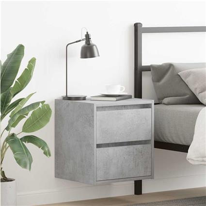 vidaXL Mesa de cabeceira de parede 38x34x40 cm cinza cimento