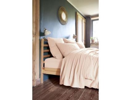 Conjunto de Lençol LEFFET PAPILLON Plano Justo Fronhas Gaïa Algodão Multicor - 4pcs (1Lençoldecima270x3001Lençoldebaixo270x3002Fronhas270x300)