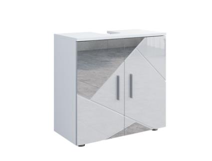 Móvel lavatório único Vicco Irma, branco brilhante com inserções, 60 x 59 cm