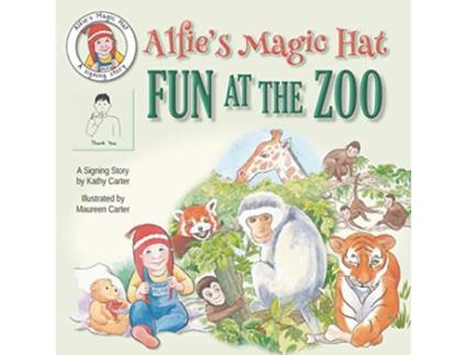 Livro Alfies Magic Hat Fun at the zoo de Kathy Carter (Inglês)