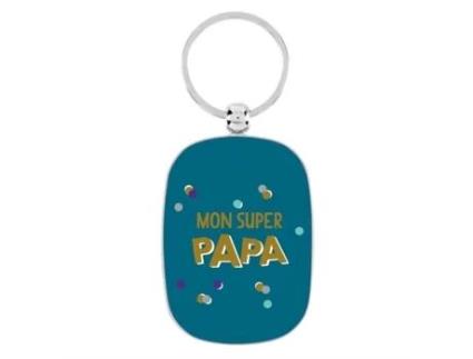 Porta-Chaves de Homem DLP DERRIÈRE LA PORTE Opat Modelo Mon Super Papa Atrás Porta Multicor (.5x6cm)