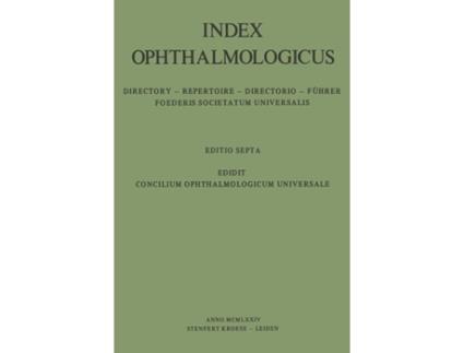 Livro Index Ophthalmologicus de International Council Of Opthalmology (Inglês)