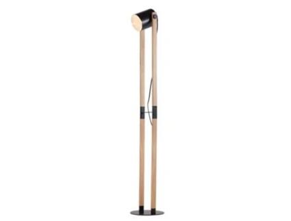 Luminária de pé em metal e madeira 23W IP20 E27 Diâmetro 120mm