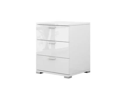 Mesa de Cabeceira Marseille Brilho OSKAR STORE Branco (60 cm)