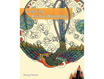 Livro Coloring Animal Mandalas de Wendy Piersall (Inglês)