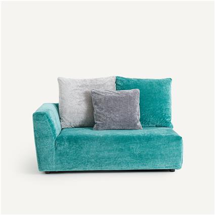 Meio-sofá de veludo viscose, Chill, Otto Studio For Am.pm